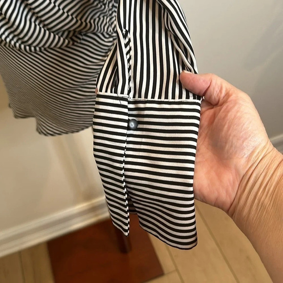 BADGLEY MISCHKA STRIPED WRAP BLOUSE - Picture 5 of 10